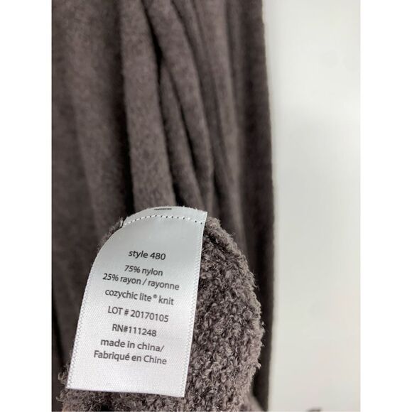 Barefoot Dreams Women's CozyChic Lite Hooded Open-Front Cardigan Brown Size XS/S - Picture 3 of 6